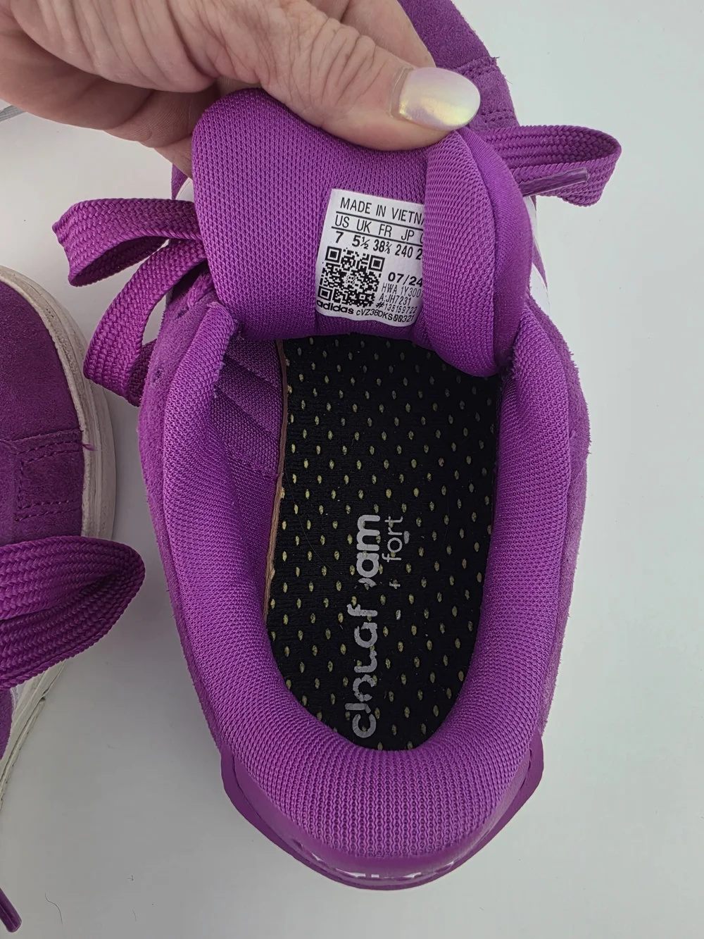 Adidas Sz7 Women's Pink Purple Suede Grand Court Alphas 00s Sneakers